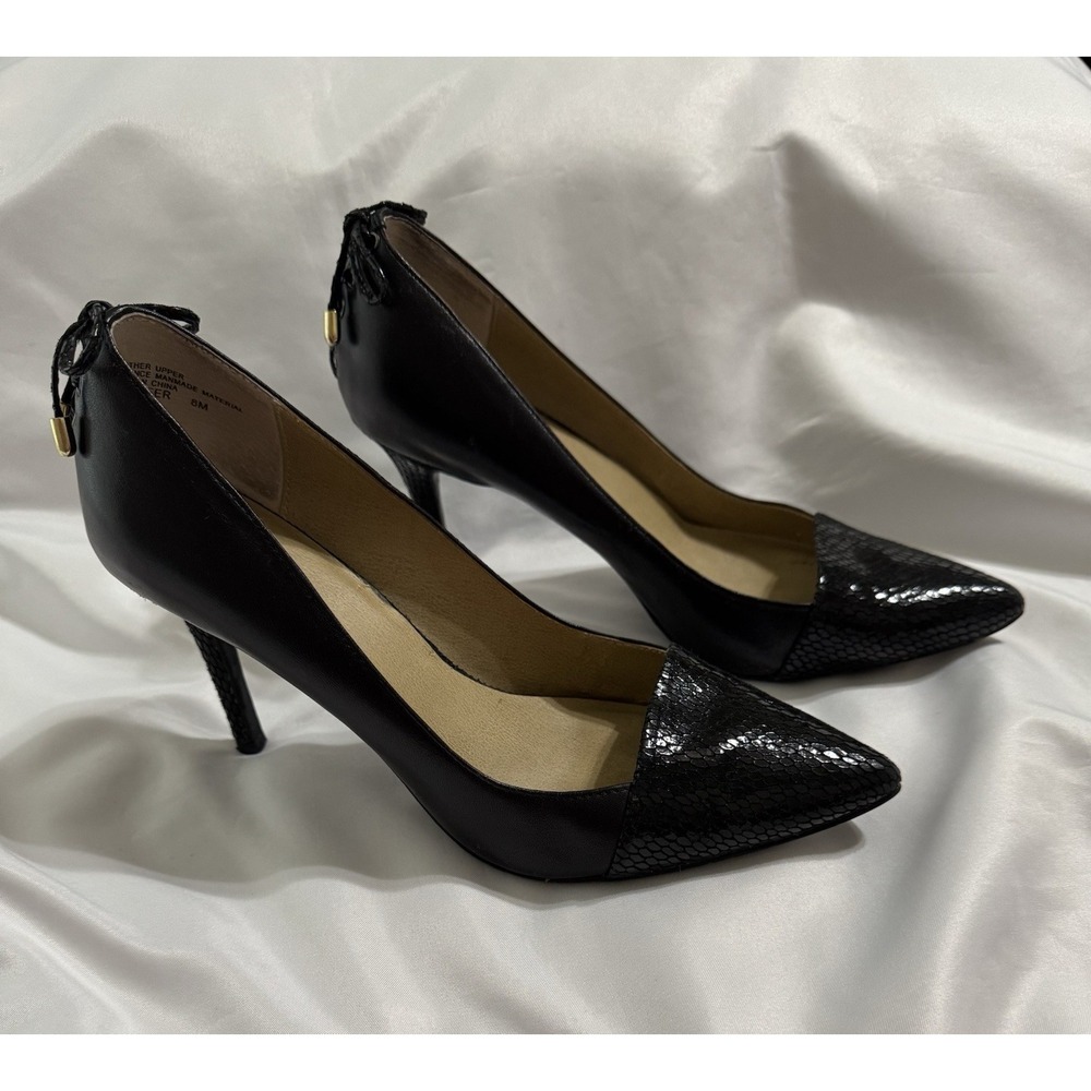Coach And Four Black Stilettos Women's Size 8 Medium Leather Concert Festival